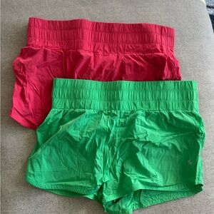 JoyLab Two-Pack Athletic Shorts in Hot Pink and Bright Green